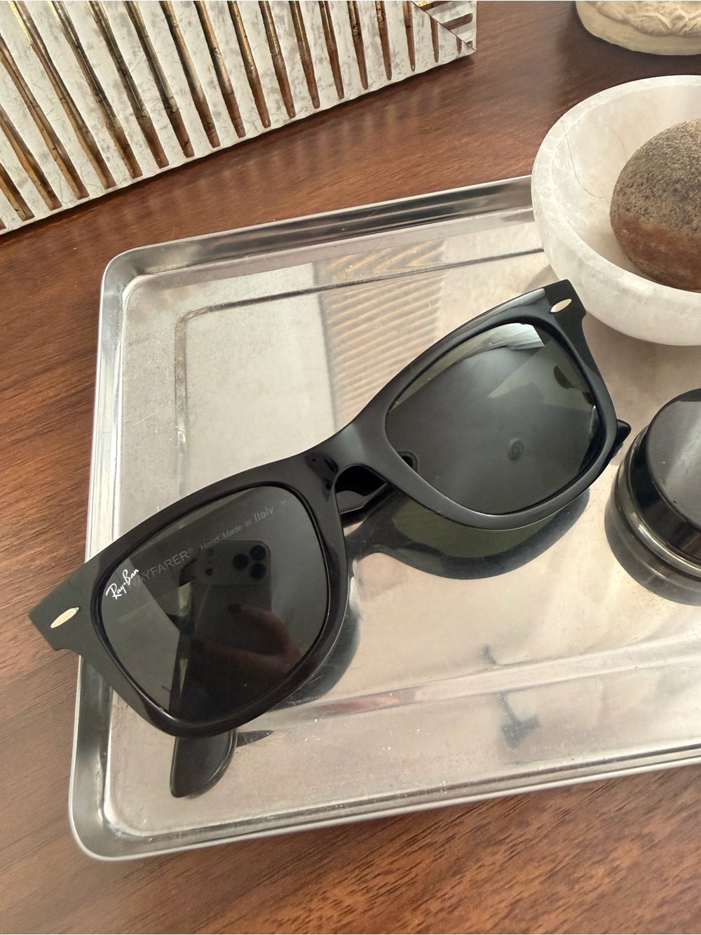 RAY BAN WAYFARER 2140 50 Black Sunglasses w/ Case